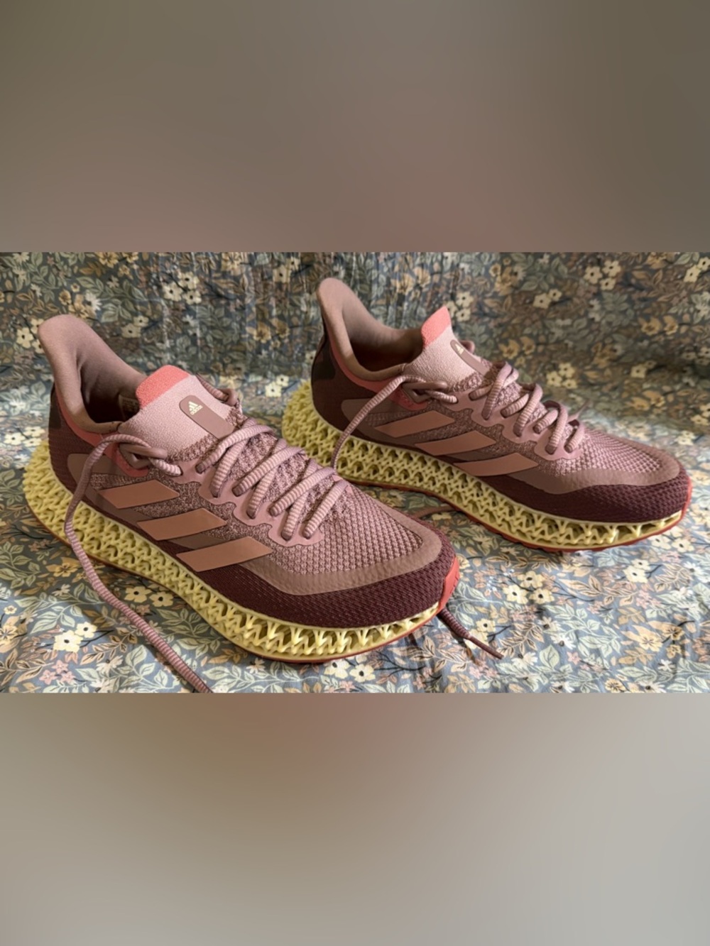 adidas Women’s Rose and Maroon 4D Athletic Shoes